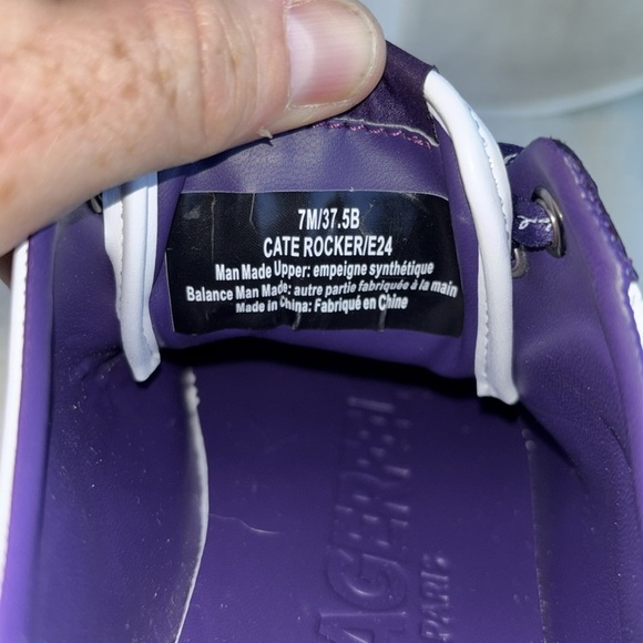 Karl Lagerfeld EUC Paris White CATE ROCKER LACE UP SNEAKERS womens size 7 - Picture 10 of 11